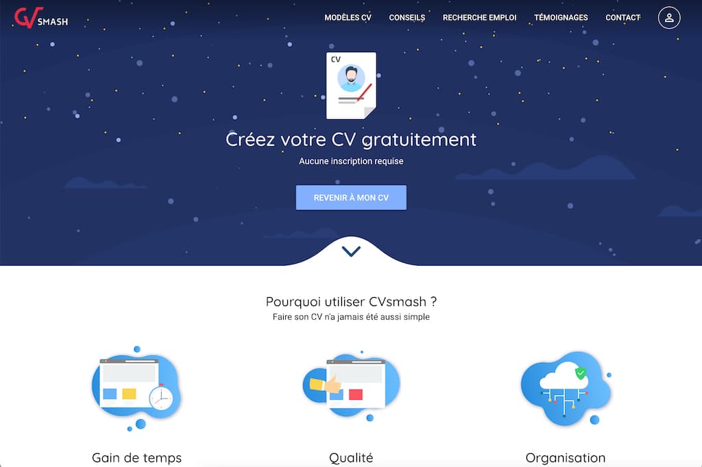 CVSmash: o software gratuito online para criar seu CV em alguns cliques