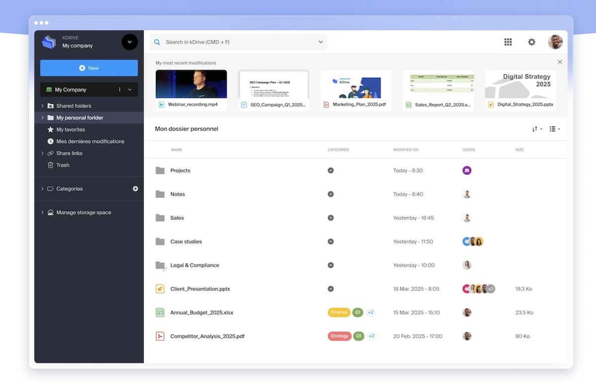 kDrive: a alternativa europeia ao Google Drive atinge um milhão de usuários